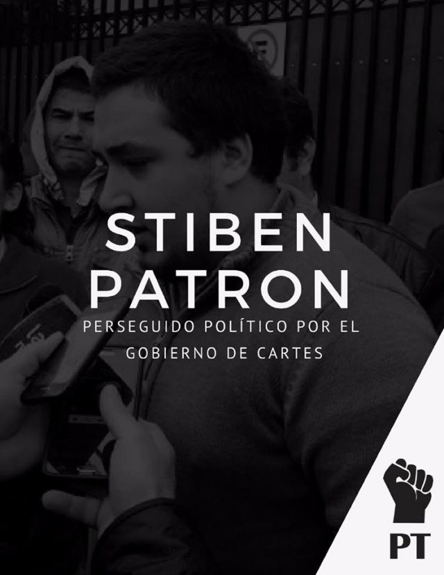 ¡POR LA INMEDIATA LIBERTAD DE STIBEN PATRÓN!
